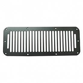 Rugged Ridge Cowl Vent Cover - Slotted Black Steel - 1120601