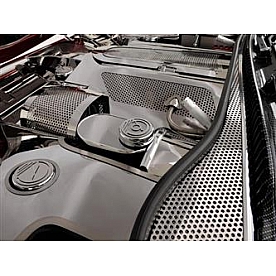 American Car Craft Cowl Cover - Silver Polished Stainless Steel Set Of 2 - 033013