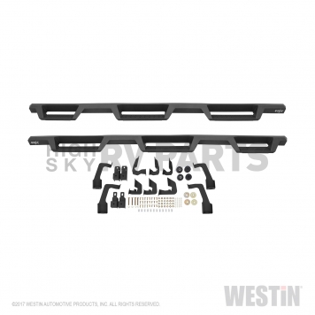 Westin Automotive Nerf Bar - Truck Wheel to Wheel Black Powder Coated Steel Square - 56534595-3