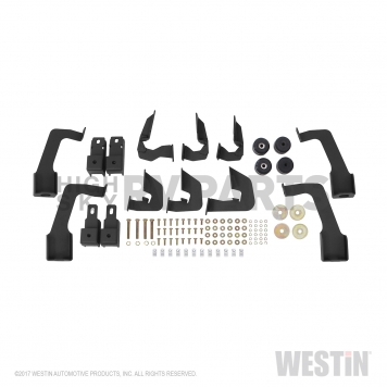 Westin Automotive Nerf Bar - Truck Wheel to Wheel Black Powder Coated Steel Square - 56534595-4