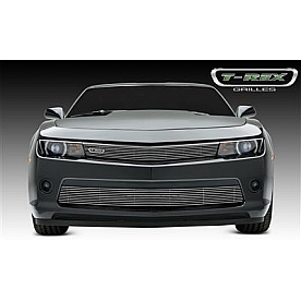 T-Rex Truck Products Grille Insert - Bar Rectangular Black Powder Coated Bar With Polished Face Aluminum - 21031