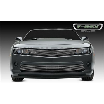 T-Rex Truck Products Grille Insert - Bar Rectangular Black Powder Coated Bar With Polished Face Aluminum - 21031