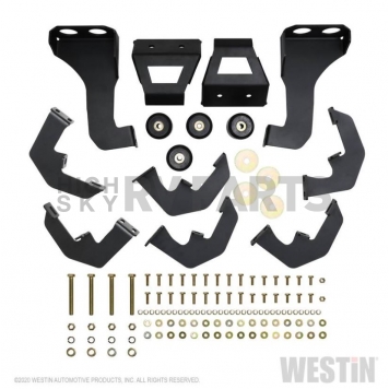 Westin Automotive Nerf Bar - Truck Wheel to Wheel Black Textured Powder Coated Steel Square - 56534765-5