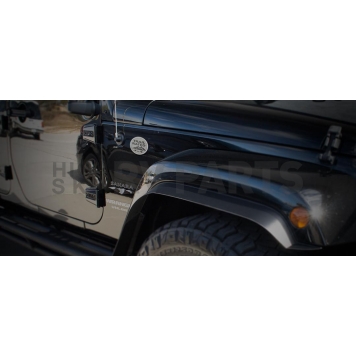 American Car Craft Emblem - TRAIL RATED 4x4 Silver/ Black Stainless Steel - 142015-1
