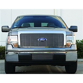 T-Rex Truck Products Grille Insert - Horizontal Bar Rectangular Polished Aluminum - 20568