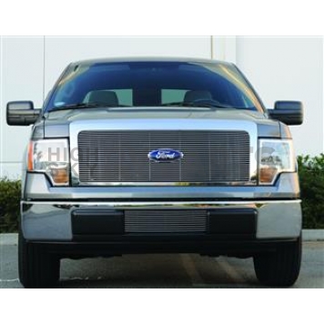 T-Rex Truck Products Grille Insert - Horizontal Bar Rectangular Polished Aluminum - 20568