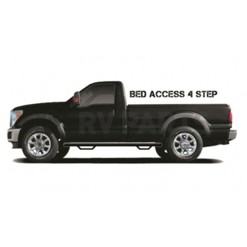 N-Fab Nerf Bar - Truck Wheel to Wheel Black Matte Textured Powder Coated Steel Round Tube - C1987RC4TX-3