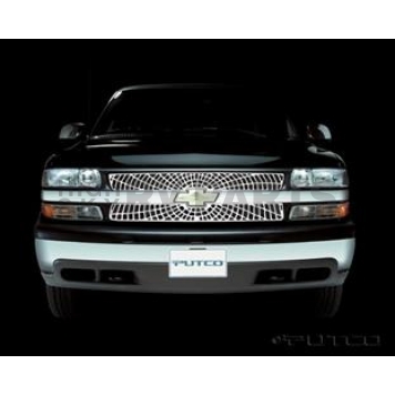 Putco Grille Insert - Polished Aluminum Rectangular - 303101