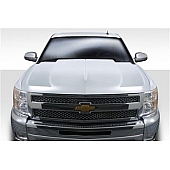 Extreme Dimensions Hood - Fiberglass Reinforced Plastic Black - Cowl Hood - 112750