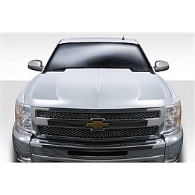 Extreme Dimensions Hood - Fiberglass Reinforced Plastic Black - Cowl Hood - 112750