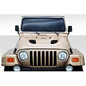 Extreme Dimensions Hood - Fiberglass Reinforced Plastic Black - Power Dome - 113012