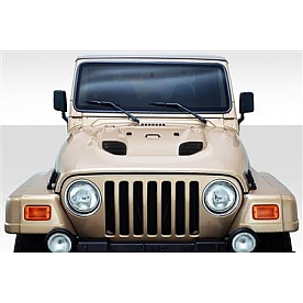 Extreme Dimensions Hood - Fiberglass Reinforced Plastic Black - Power Dome - 113012