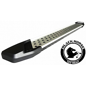 Black Horse Offroad Running Board Aluminum Silver - VOT2070