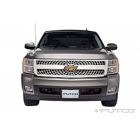 Putco Grille Insert - Polished Aluminum Rectangular - 303189