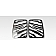 American Car Craft Tail Light Cover - Stainless Steel Black Set Of 2 - 142093