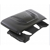 Smittybilt Hood - Vent Black Electro Coated Steel - 76400