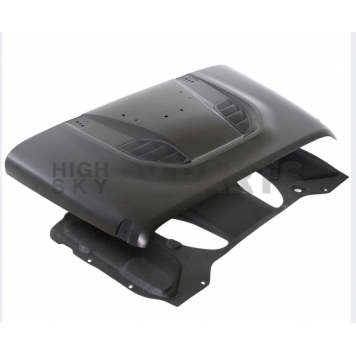 Smittybilt Hood - Vent Black Electro Coated Steel - 76400