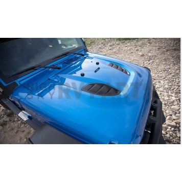 Smittybilt Hood - Vent Black Electro Coated Steel - 76400-3