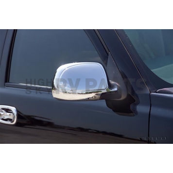 Putco Exterior Mirror Cover Driver And Passenger Side Silver ABS Plastic Set Of 2 - 400006-1