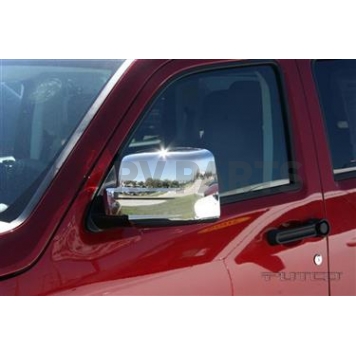 Putco Exterior Mirror Cover Driver And Passenger Side Silver ABS Plastic Set Of 2 - 400120