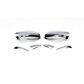 Putco Exterior Mirror Cover Driver And Passenger Side Silver ABS Plastic Set Of 2 - 401748