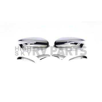 Putco Exterior Mirror Cover Driver And Passenger Side Silver ABS Plastic Set Of 2 - 401748