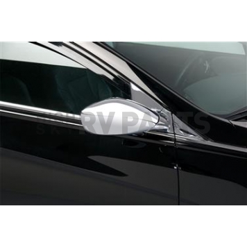 Putco Exterior Mirror Cover Driver And Passenger Side Silver ABS Plastic Set Of 2 - 401753