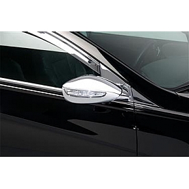 Putco Exterior Mirror Cover Driver And Passenger Side Silver ABS Plastic Set Of 2 - 401755