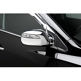 Putco Exterior Mirror Cover Driver And Passenger Side Silver ABS Plastic Set Of 2 - 401768