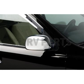 Putco Exterior Mirror Cover Driver And Passenger Side Silver ABS Plastic Set Of 2 - 401782