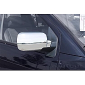 Putco Exterior Mirror Cover Driver And Passenger Side Silver ABS Plastic Set Of 2 - 402023