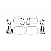 Putco Exterior Mirror Cover Driver And Passenger Side Silver ABS Plastic Set Of 2 - 402025