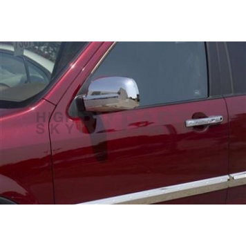 Putco Exterior Mirror Cover Driver And Passenger Side Silver ABS Plastic Set Of 2 - 402029