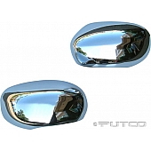 Putco Exterior Mirror Cover Driver And Passenger Side Silver ABS Plastic Set Of 2 - 403324