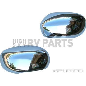Putco Exterior Mirror Cover Driver And Passenger Side Silver ABS Plastic Set Of 2 - 403324