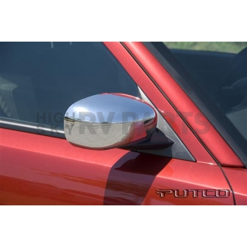 Putco Exterior Mirror Cover Driver And Passenger Side Silver ABS Plastic Set Of 2 - 403324-2