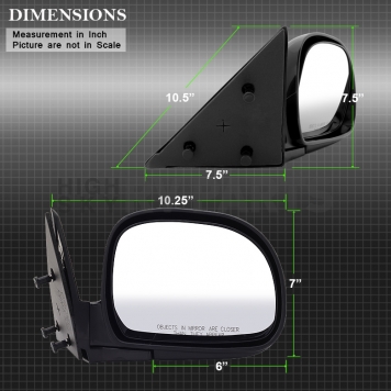 Xtune Exterior Mirror Manual Rectangular Single - 9934667-4