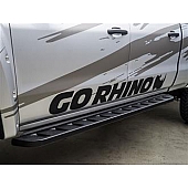 Go Rhino Running Board Black Textured Steel Stationary - 63429980T