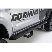 Go Rhino Running Board Black Steel Stationary - 6340518720