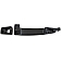 Help! By Dorman Exterior Door Handle - Plastic Black Single - 88522