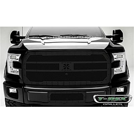 T-Rex Truck Products Grille Insert - Mesh Rectangular Black Powder Coated Steel - 6715741
