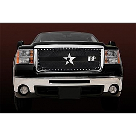 RBP (Rolling Big Power) Grille Insert - Black Powder Coated Steel Rectangular - 951206