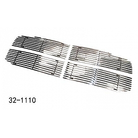 Paramount Automotive Grille Insert - Polished Aluminum 8 Millimeter Horizontal Style - 321110