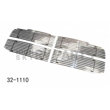 Paramount Automotive Grille Insert - Polished Aluminum 8 Millimeter Horizontal Style - 321110