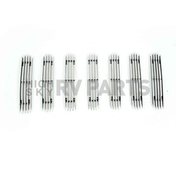 Paramount Automotive Grille Insert - Polished Aluminum 4 Millimeter Vertical Style - 300105