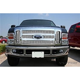 Putco Grille Insert - Polished Stainless Steel Rectangular - 84197