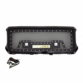 Paramount Automotive Grille - Powder Coated Black Stainless Steel - 480851