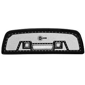 Paramount Automotive Grille - Powder Coated Black Stainless Steel - 480829