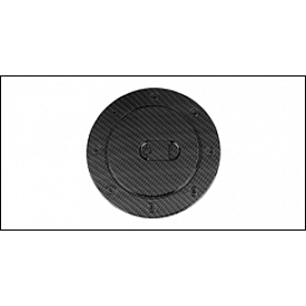 Paramount Automotive Fuel Door Cover -  Carbon Fiber ABS Plastic - 662007CF