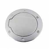 All Sales Fuel Door - Round Aluminum - 6054P